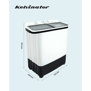 Kelvinator | KWS-C700BK  | Top Load Semi-Automatic Washing Machine | 7.0 Kg  | Black