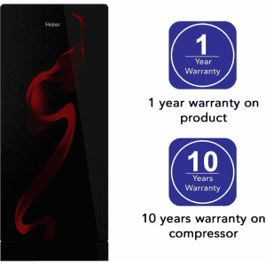 HAIER REFRIGERATOR | HRD-2103CSG-P | 190 Litres | Direct Cool Refrigerator | Spiral Glass