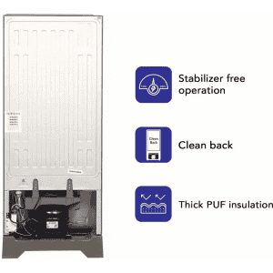 HAIER REFRIGERATOR | HRD-2103CSG-P | 190 Litres | Direct Cool Refrigerator | Spiral Glass