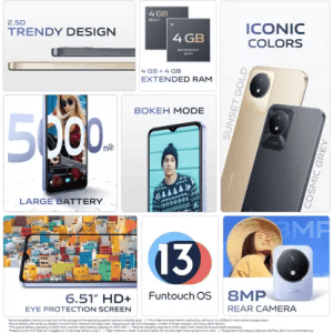 vivo Y02T | 4 GB / 64 GB | Sunset Gold