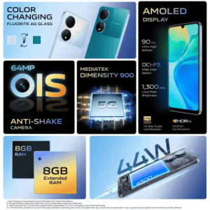vivo Y100 A 5G | 256 GB/8 GB RAM | Pacific Blue
