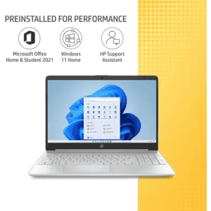 HP 15s Intel Core i3 11th Gen | 8 GB/512 GB SSD |15S-FR2515TU Thin and Light Laptop | Natural Silver