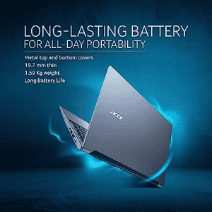 Acer Aspire Lite 11th Gen Intel Core i5-1155G7 | 8 GB RAM/512GB SSD/Intel Iris Xe Graphics, Win 11 Home | Full HD Display | Steel Gray