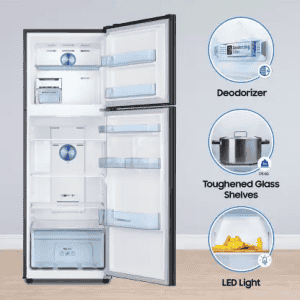 Samsung Frost Free Double Door Convertible Refrigerator | 322 L | 2 Star | Elegant Inox | RT37C4522S8/HL