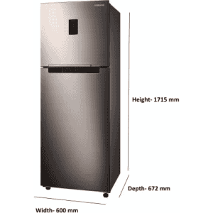 SAMSUNG 312 L Frost Free Double Door 2 Star Convertible Refrigerator | RT37C4642DX/HL | Luxe Brown