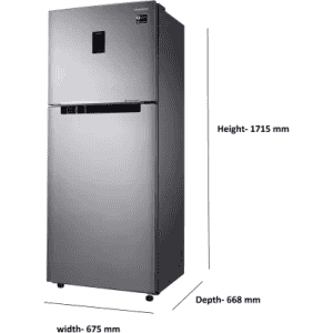 SAMSUNG 363 Litres 2 Star Frost Free Double Door Convertible Refrigerator | RT39C5532SL/HL | Real Stainless