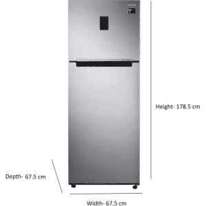 Samsung Double Door Convertible Refrigerator | 385 L | 2 star | Elegant Inox | RT42C5532S8/HL