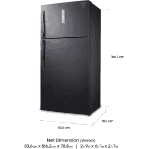 SAMSUNG 670 Litres 2 Star Refrigerator with Coolpack 12 Hours | RT65B7058BS/TL | Black Inox