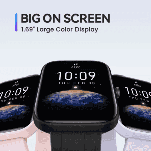 AMAZFIT Bip 3 | 1.69" | Smartwatch | Pink Strap