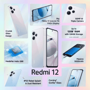 REDMI 12 | 128GB/4GB RAM | Moonstone Silver