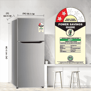 LG  Frost-Free Smart Inverter Double Door Refrigerator | 242 L | 2 Star | Shiny Steel | GL-N292DPZY