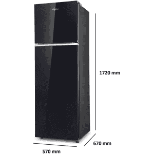 Whirlpool Frost Free Double Door Refrigerator | 292 L | 2 Star | Crystal Black