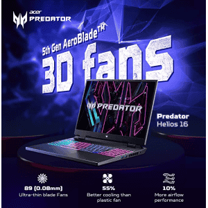 Acer Predator Helios Neo 16 Gaming Laptop | PHN16-71WUXGA | 13th Gen Intel Core i7 Processor | 16 GB/1 TB SSD/Windows 11 Home/NVIDIA/GeForce RTX 4050 | Black