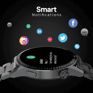 Fire-Boltt Ultimate Stainless Steel Luxury Smartwatch, Bluetooth Calling | 1.39" | Black Metal
