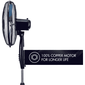 USHA Colossus Ultra High Speed 3 Blade Pedestal Fan | 400 mm | Blue