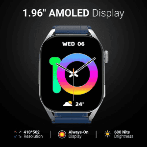 Fire-Boltt Emperor Bluetooth Calling Smartwatch | 1.96" | Silver Blue