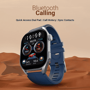 Fire-Boltt Emperor Bluetooth Calling Smartwatch | 1.96" | Silver Blue