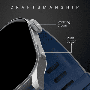 Fire-Boltt Emperor Bluetooth Calling Smartwatch | 1.96" | Silver Blue