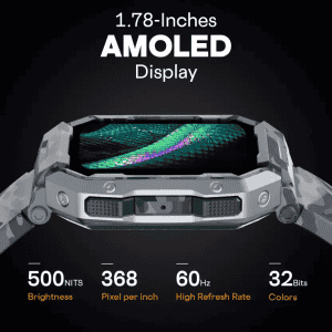 Fire-Boltt Cobra Bluetooth Calling Smartwatch | 1.78" | Camo Black