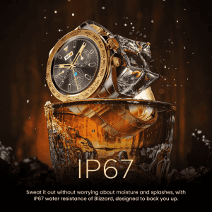 Fire-Boltt Blizzard Luxury watch with BT Calling Smartwatch | 1.28"| Gold Silver metal smart watch
