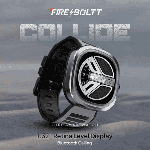 Fire-Boltt Collide Display Smartwatch, Bluetooth Calling | 1.32" | Grey , Black