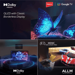 Impex 4K UHD Google QLED TV | 43 inches | Black | 43S4QLC2
