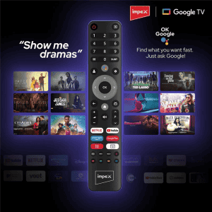 Impex 4K UHD Google QLED TV | 43 inches | Black | 43S4QLC2