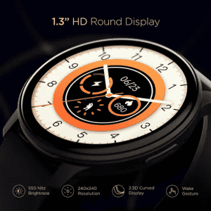 boAt Lunar Call Smartwatch with Bluetooth Calling | 32.5mm  | Active Black Strap