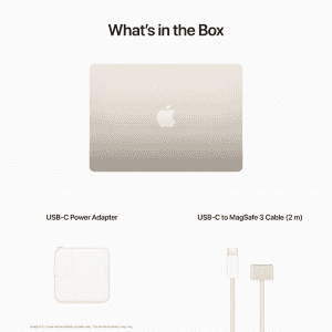 Apple MacBook Air M2 Chip | MLY13HN/A | 13.6-inch | Laptop | 8GB RAM/256 GB SSD/Display/8-core CPU/8-core GPU /macOS | Starlight