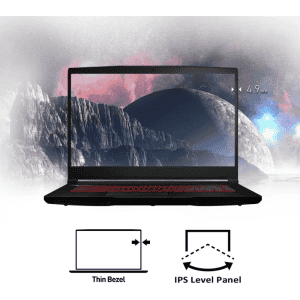 MSI Gaming Laptop |15.6 Inch | GF63 Thin 11SC-1298IN | Core i7 11800H 11th Gen | 16 GB/1 TB HDD/256 GB SSD/Windows 11 Home/4 GB Graphics/NVIDIA GeForce GTX 1650 | Black