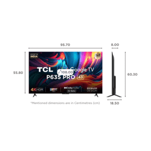 TCL Pro | 43P635 | 109 cm (43 Inch) | 4K Ultra HD LED Android TV