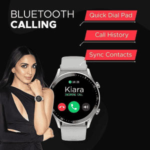 Fire-Boltt Smartwatch Brand Talk 2 Bluetooth Calling Smartwatch | Silver Grey