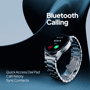 Fire-Boltt Ultimate Stainless Steel Luxury Smartwatch | Bluetooth Calling | Silver Metal | BSW158
