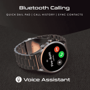 Fire-Boltt Infinity Luxe Vivid HD Round Display, Stainless Steel Luxury Smartwatch Bluetooth Calling |1.6” | Silver Smart watch