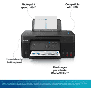 Canon PIXMA G2730 Multifunction Refillable Ink Tank Printer | with small Ink Bottles | Black
