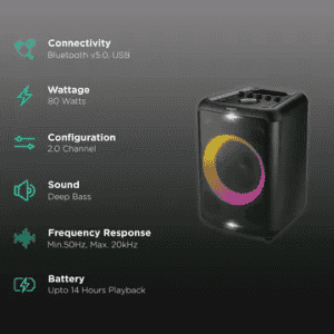 Philips Bluetooth Party Speaker | 80 W | Black | TAX3206/94