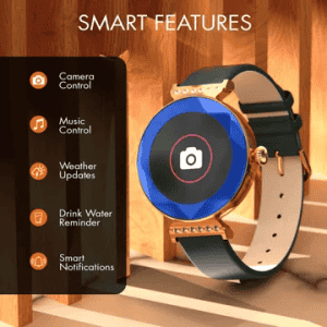 FIRE-BOLTT Emerald Smartwatch with Bluetooth Calling | HD Display | IP68 Water Resistant | Blue Strap