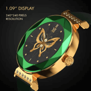 FIRE-BOLTT Emerald Smartwatch with Bluetooth Calling | HD Display | IP68 Water Resistant | Green Strap