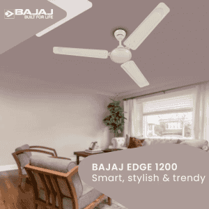 BAJAJ EDGE 1200 mm Bianco CF 1200 mm 3 Blade Ceiling Fan | Bianco