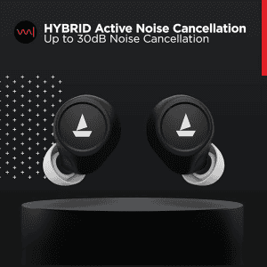 boAt Airdopes 501 ANC Truly Wireless Bluetooth in Ear Earbuds | Black