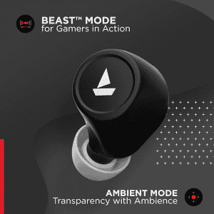 boAt Airdopes 501 ANC Truly Wireless Bluetooth in Ear Earbuds | Black
