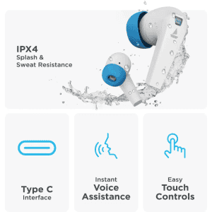 boAt Airdopes 192 True Wireless Bluetooth Headset | White Sabre