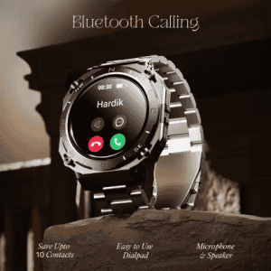 boAt Enigma X500 Smartwatch with Bluetooth Calling | AMOLED Display | IP68 Sweat Resistant | Classic Silver