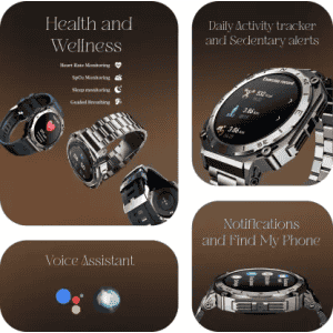 boAt Enigma X500 Smartwatch with Bluetooth Calling | AMOLED Display | IP68 Sweat Resistant | Classic Silver