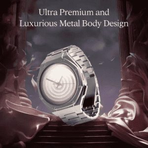 boAt Enigma X600 Smartwatch with Bluetooth Calling | AMOLED Display | IP68 Water Resistant | Classic Silver Strap