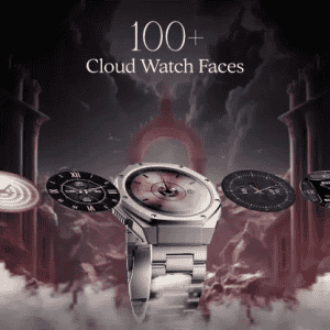 boAt Enigma X600 Smartwatch with Bluetooth Calling | AMOLED Display | IP68 Water Resistant | Classic Silver Strap