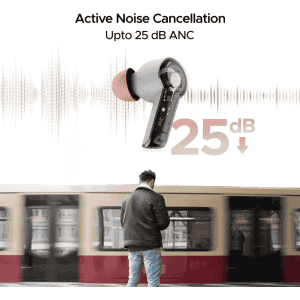 boAt Airdopes 411 ANC In Ear TWS Earbuds with Active Noise Cancellation | Grey Hurricane