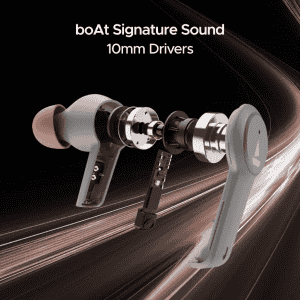 boAt Airdopes 411 ANC In Ear TWS Earbuds with Active Noise Cancellation | Grey Hurricane