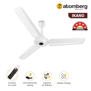 Atomberg Ikano BLDC Motor Classic Ceiling Fans | 1200mm | White
