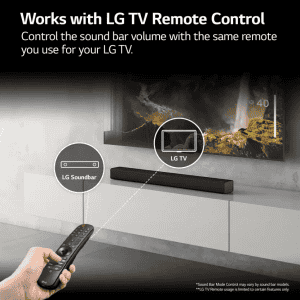 LG S40Q Bluetooth Soundbar | 300 W | 2.1 Channel | Black